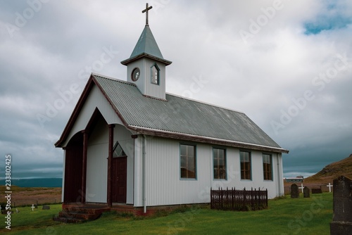 Scandinavian style church in Iceland 