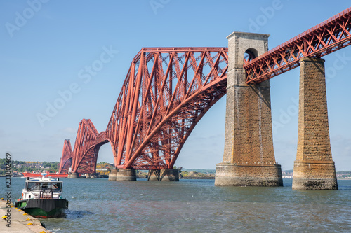 Forth Bridge over Firth of Forth near Queensferry in Scotland photo