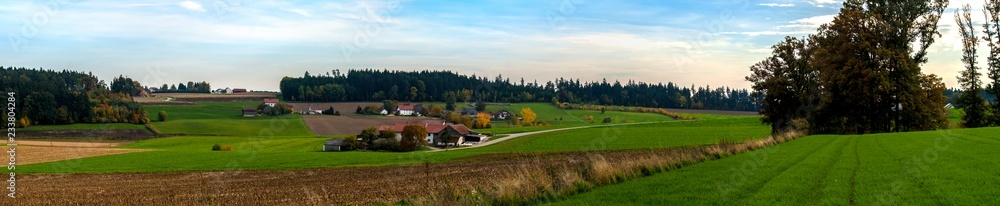 Stitched High-resolution panorama near Herblfing-Bavaria-Germany