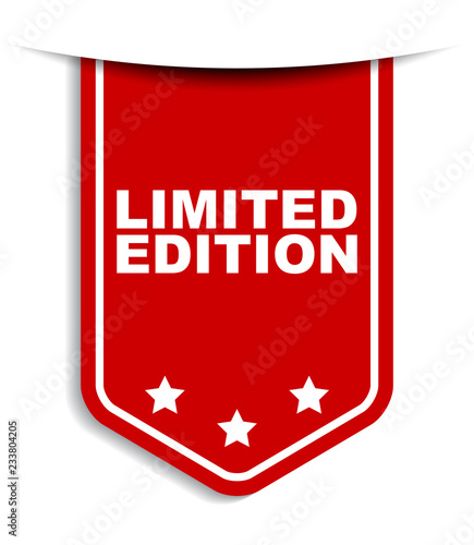 red vector banner limited edition