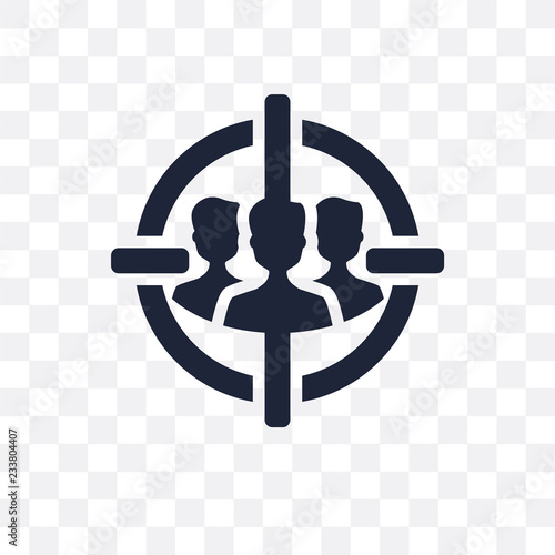 Target audience transparent icon. Target audience symbol design from Human resources collection. Simple element vector illustration. Can be used in web and mobile.
