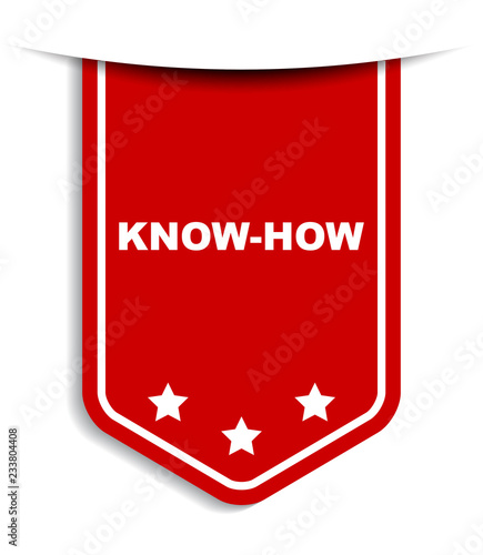 red vector banner know how