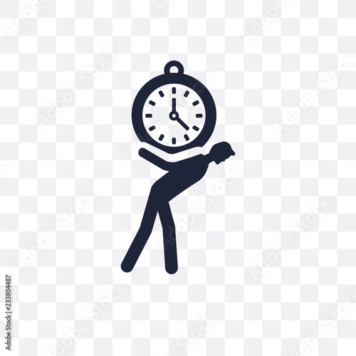 Time pressure transparent icon. Time pressure symbol design from Time managemnet collection. Simple element vector illustration. Can be used in web and mobile. photo