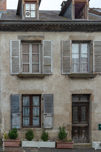 Facade of house in France