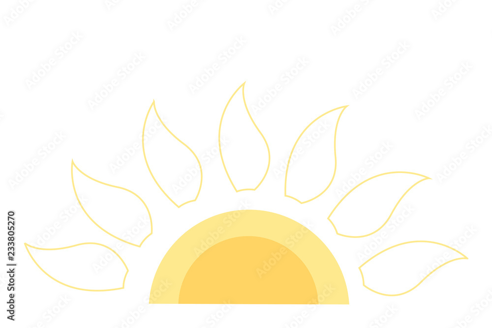 Sun sign icon. vector illustration Sun sign icon. vector illustration