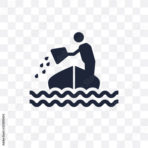 Sinking transparent icon. Sinking symbol design from Insurance collection. Simple element vector illustration. Can be used in web and mobile.