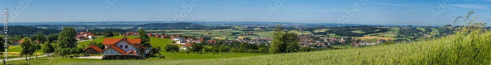 Stitched High-resolution panorama near Windberg-Bavaria-Germany