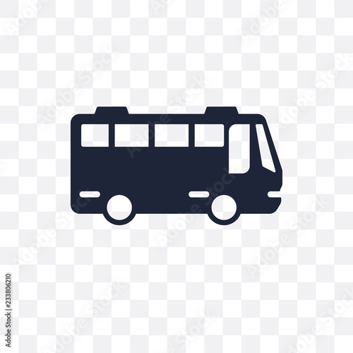 Bus transparent icon. Bus symbol design from Transportation collection. Simple element vector illustration. Can be used in web and mobile.