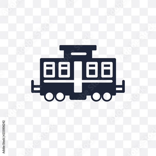 caboose transparent icon. caboose symbol design from Transportation collection. Simple element vector illustration. Can be used in web and mobile.