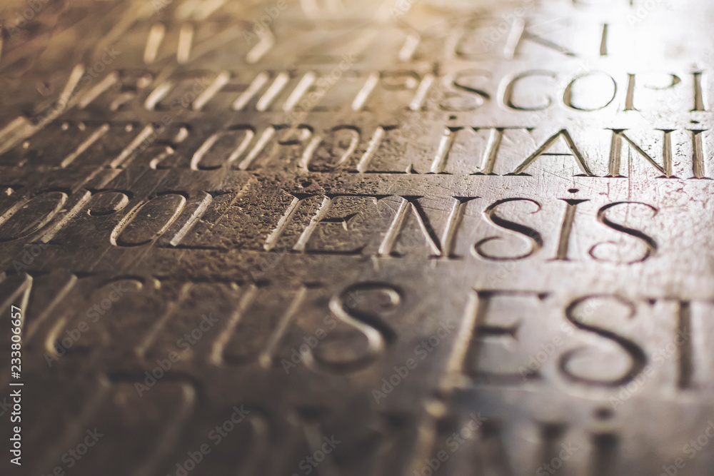 ancient inscriptions on a stone slab. closeup ancient inscriptions on a stone slab. closeup