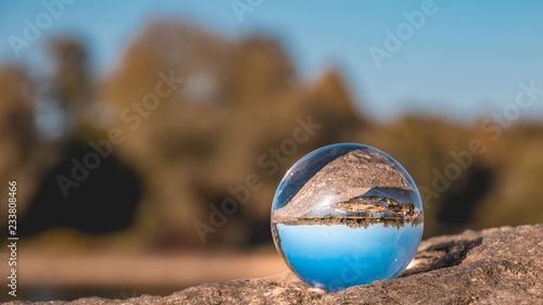 Crystal ball landscape shot at Pleinting-Danube-Bavaria-Germany © Martin Erdniss