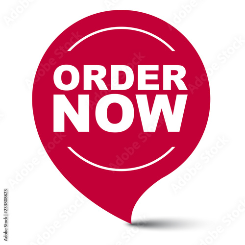 red vector banner order now