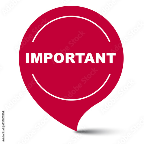 red vector banner important
