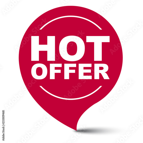 red vector banner hot offer