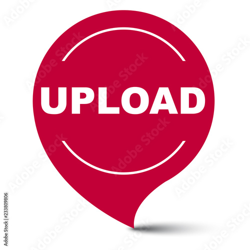 red vector banner upload