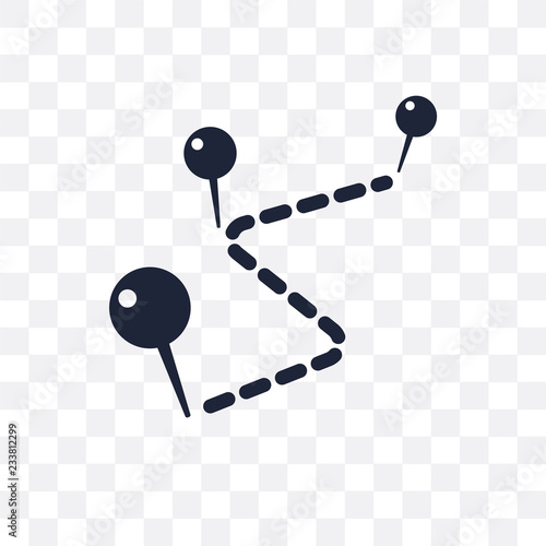 Navigation trajectory transparent icon. Navigation trajectory symbol design from Maps and locations collection.