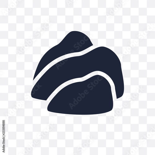 Cliff transparent icon. Cliff symbol design from Nature collection.
