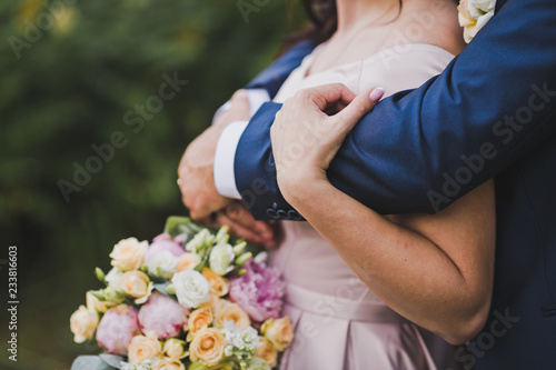 Photo of the embrace of the hands of the newlyweds 1824.