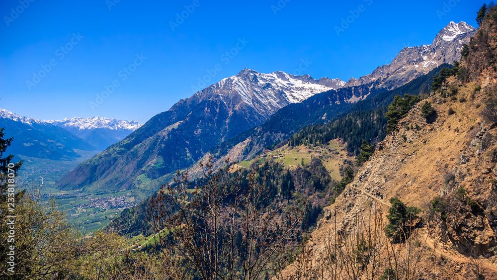 Beautiful alpine view near Meran - Dolomites - Italy