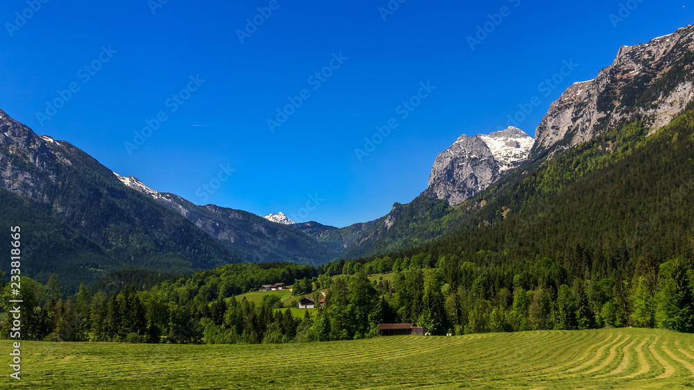 Beautiful alpine view near Ramsau - Bavaria - Germany