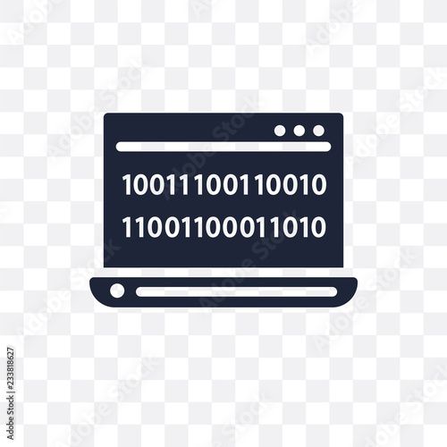 Binary code transparent icon. Binary code symbol design from Programming collection.