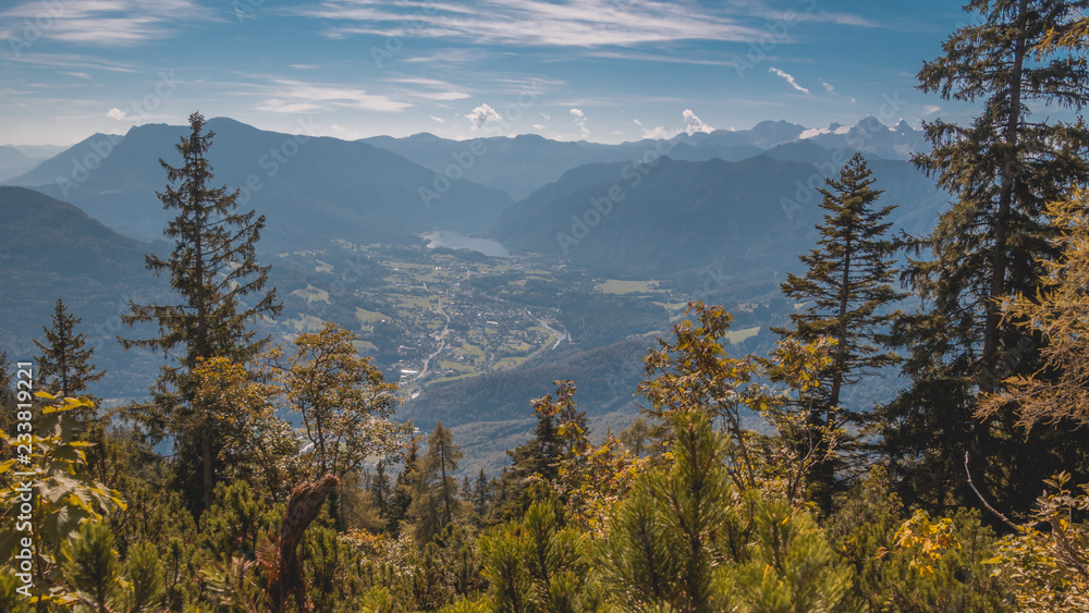 Beautiful alpine view at the Kathrin summit-Bad Ischl-Salzburg-Austria