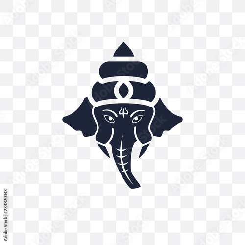 Ganesha transparent icon. Ganesha symbol design from Religion collection.