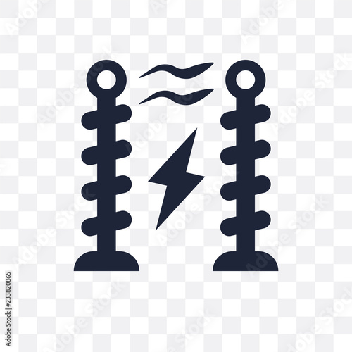 Tesla coil transparent icon. Tesla coil symbol design from Science collection. photo