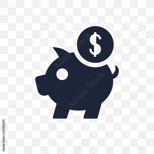 Piggybank transparent icon. Piggybank symbol design from Success collection.