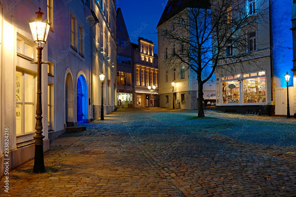 Obraz premium Lüdenscheid Altstadt am Abend