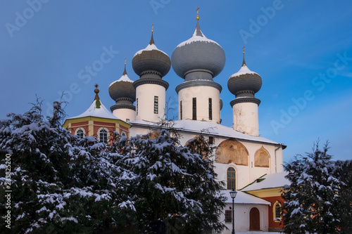 Historical and tourist places and cities of Russia. Tikhvin Monastery. Assumption Cathedral of the Tikhvin Monastery. (City Tikhvin. Leningrad region.)
