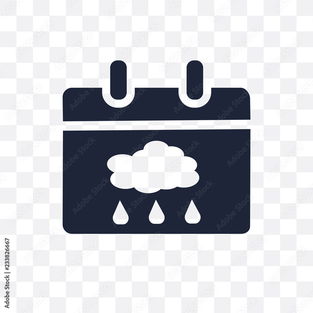Obraz premium Rainy Day transparent icon. Rainy Day symbol design from Weather collection.