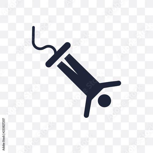 Bungee jumping transparent icon. Bungee jumping symbol design from Activity and Hobbies collection.