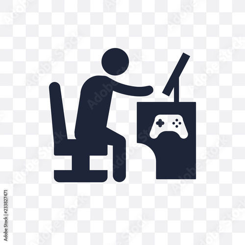 Game playing transparent icon. Game playing symbol design from Activity and Hobbies collection.