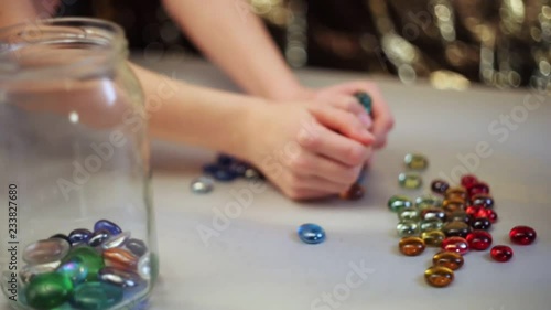 Collection of colorful stones. photo