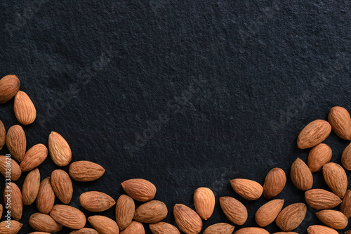 Almonds background
