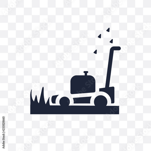 Lawn mower transparent icon. Lawn mower symbol design from Agriculture, Farming and Gardening collection.