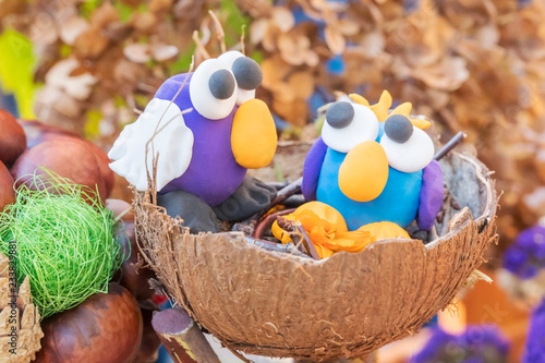 children crafts - two birds in the nest