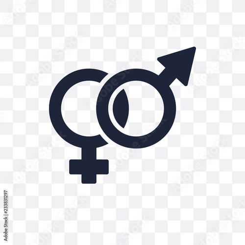 Genders transparent icon. Genders symbol design from Wedding and love collection.