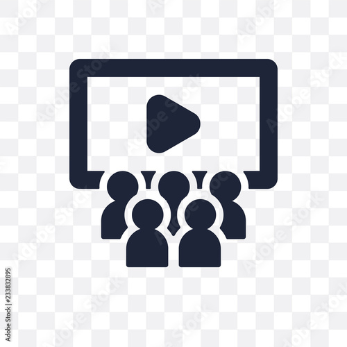cinema audience transparent icon. cinema audience symbol design from Cinema collection.