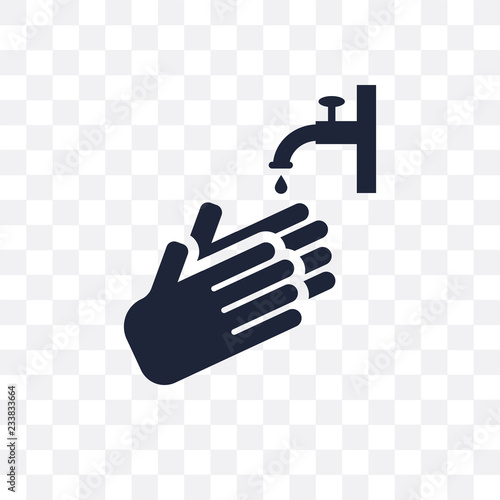 Hand wash transparent icon. Hand wash symbol design from Cleaning collection.