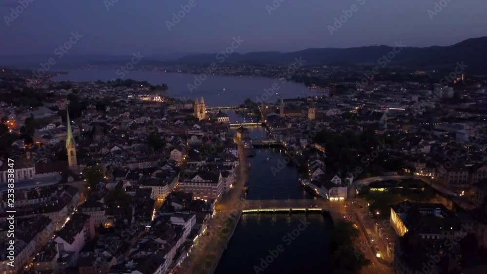 night illuminated zurich center famous central district riverside aerial panorama 4k switzerland
night illuminated zurich center famous central district riverside aerial panorama 4k switzerland