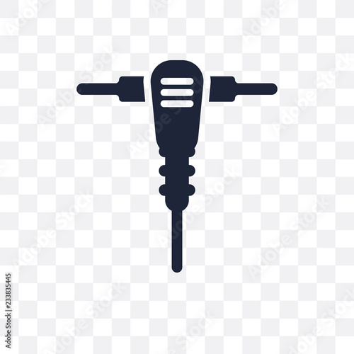 Jackhammer transparent icon. Jackhammer symbol design from Construction collection.