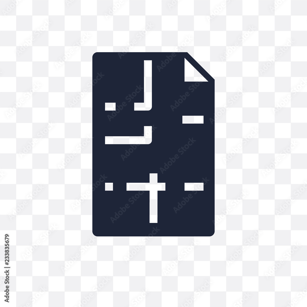 Fototapeta premium Blueprint transparent icon. Blueprint symbol design from Construction collection.