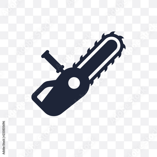 Chainsaw transparent icon. Chainsaw symbol design from Construction collection.