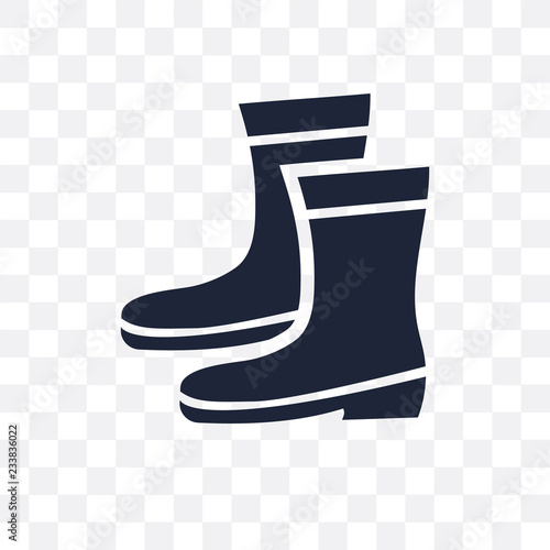 Rubber Boots transparent icon. Rubber Boots symbol design from Construction collection.