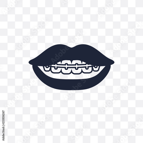 Dental Brackets transparent icon. Dental Brackets symbol design from Dentist collection.