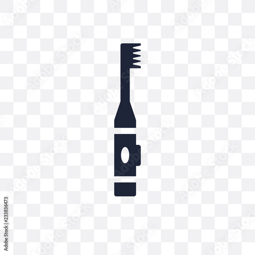 Electric toothbrush transparent icon. Electric toothbrush symbol design from Dentist collection.
