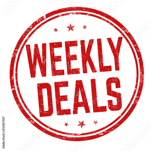 Weekly deals sign or stamp