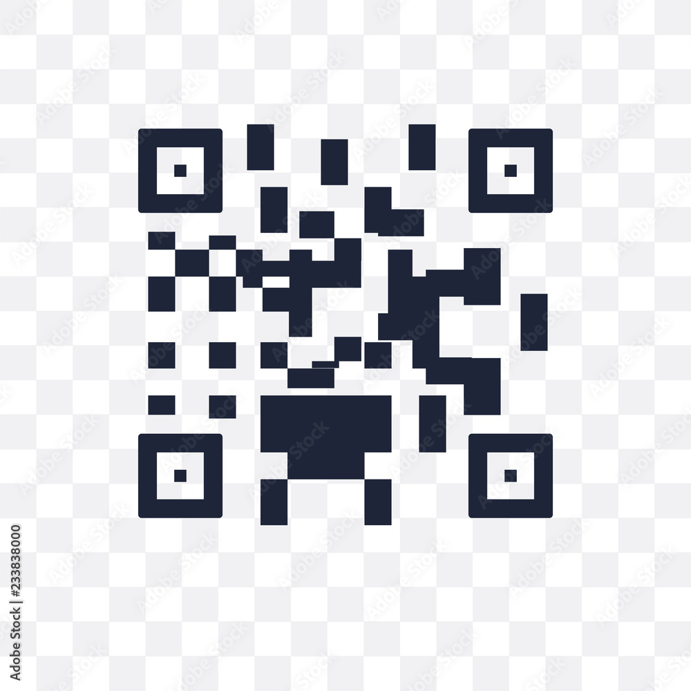 Qr Code Transparent Icon. Qr Code Symbol Design From Ecommerce 